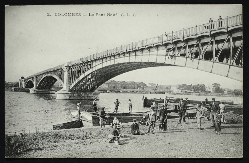 Carte postale ancienne Le Pont Neuf à Colombes
