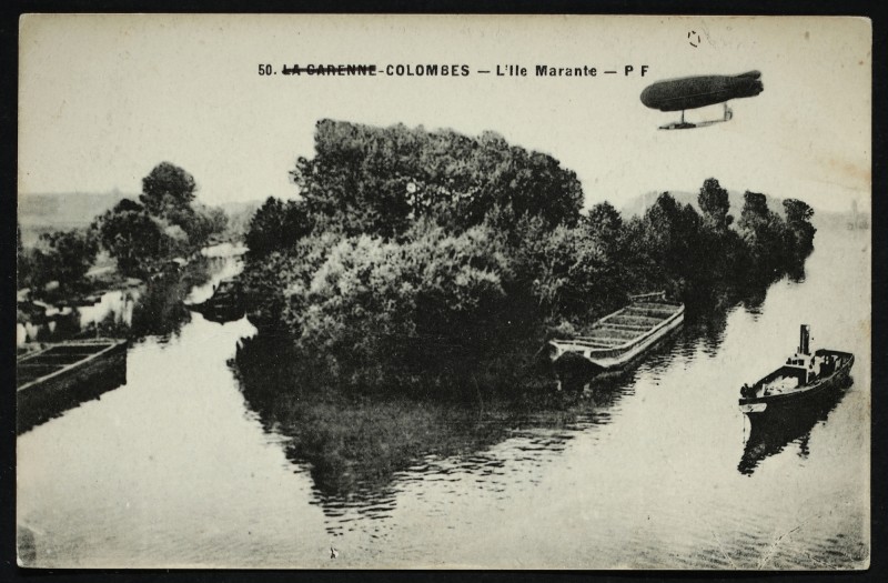 Carte postale ancienne L'Ile Marante à Colombes