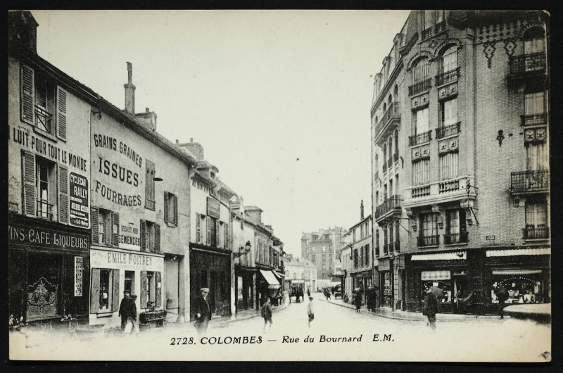 Carte postale ancienne Rue du Bournard à Colombes