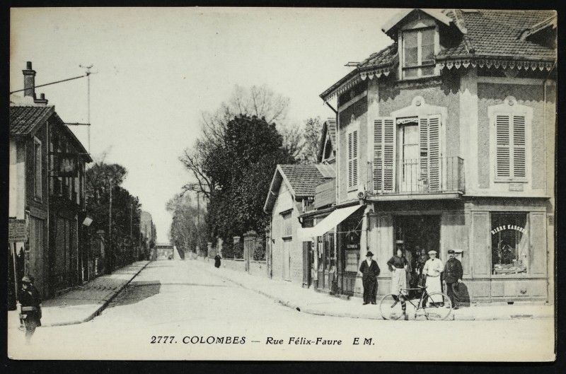 Carte postale ancienne Rue Félix-Faure à Colombes