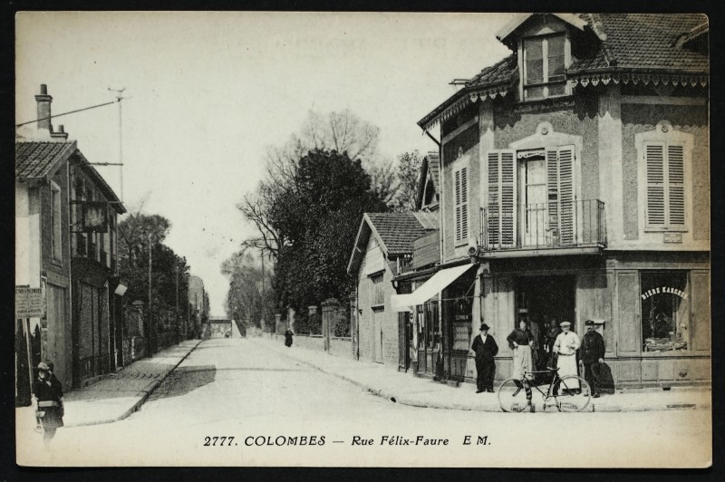 Carte postale ancienne Rue Félix-Faure à Colombes
