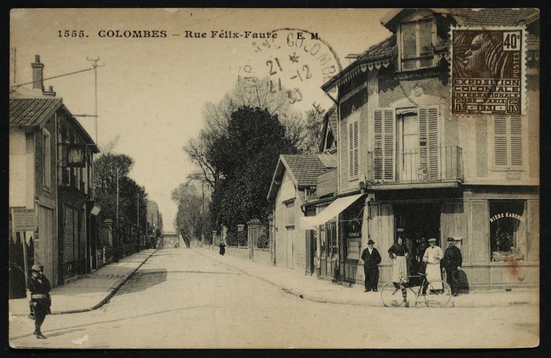 Carte postale ancienne Rue Félix-Faure à Colombes