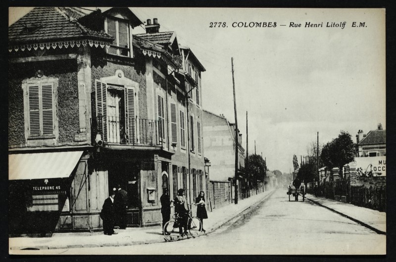 Carte postale ancienne Colombes Rue Henri Litolff à Bois-Colombes