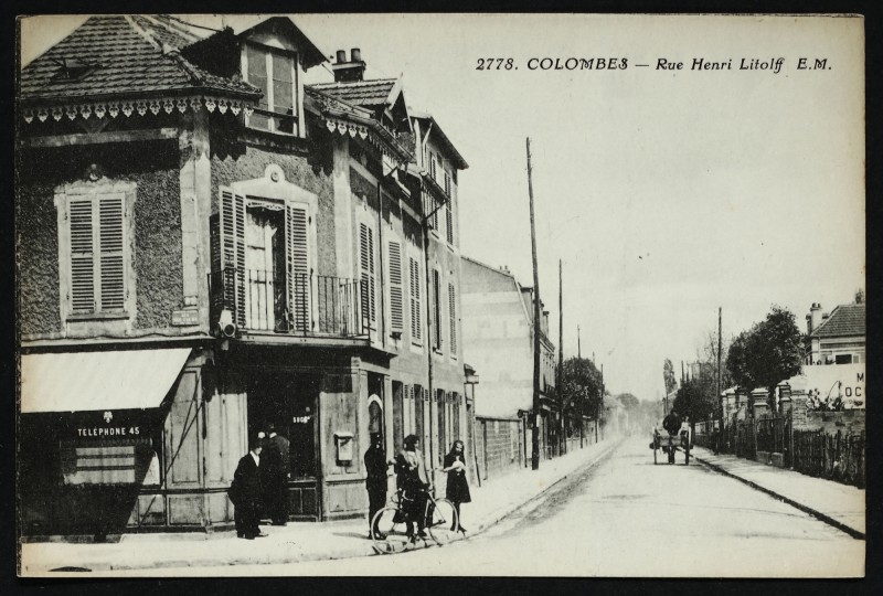 Carte postale ancienne Colombes Rue Henri Litolff à Bois-Colombes