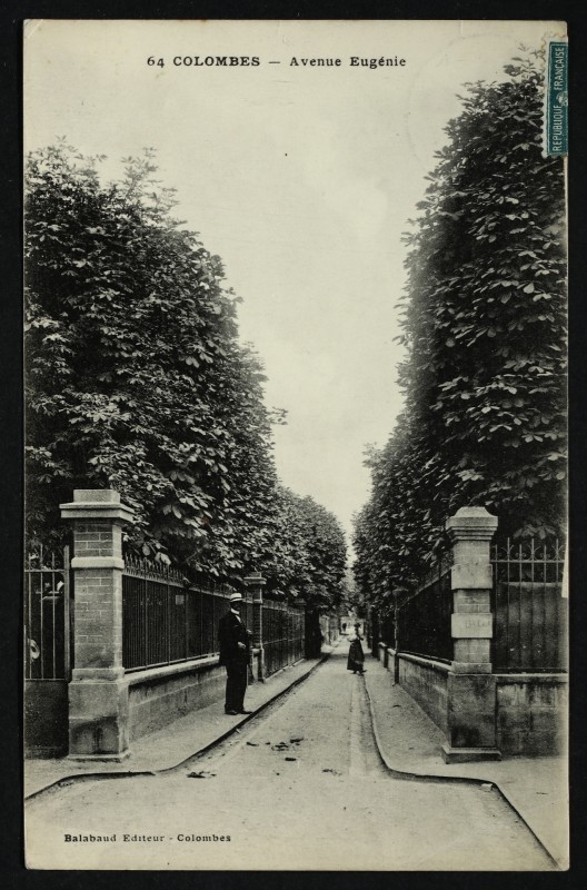 Carte postale ancienne Avenue Eugénie à Colombes
