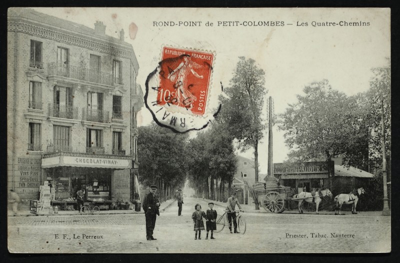Carte postale ancienne Rond-Point de Petit-Colombes à Colombes