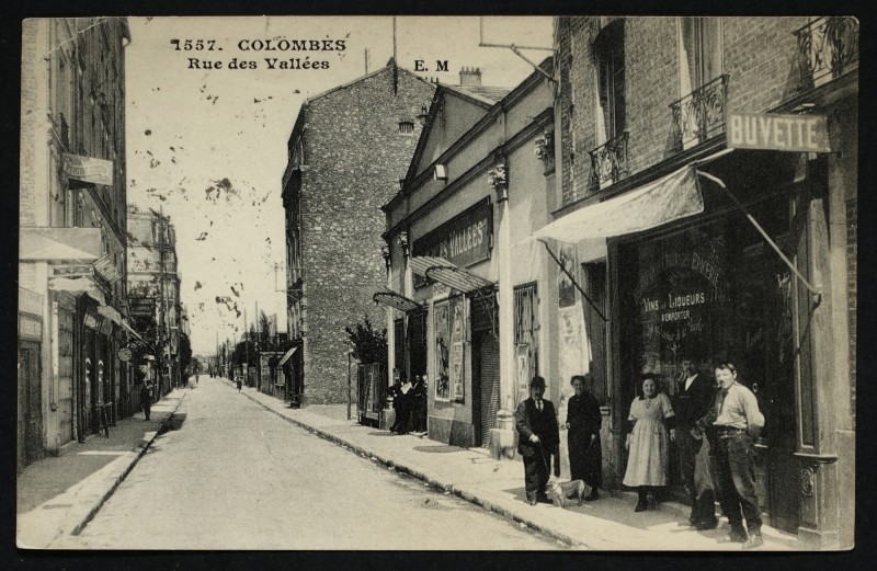 Carte postale ancienne Rue des Vallées à Colombes