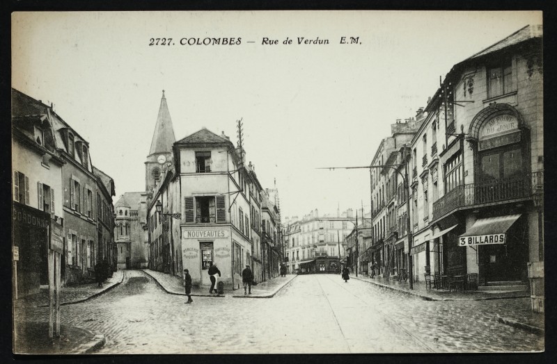 Carte postale ancienne Rue de Verdun à Colombes
