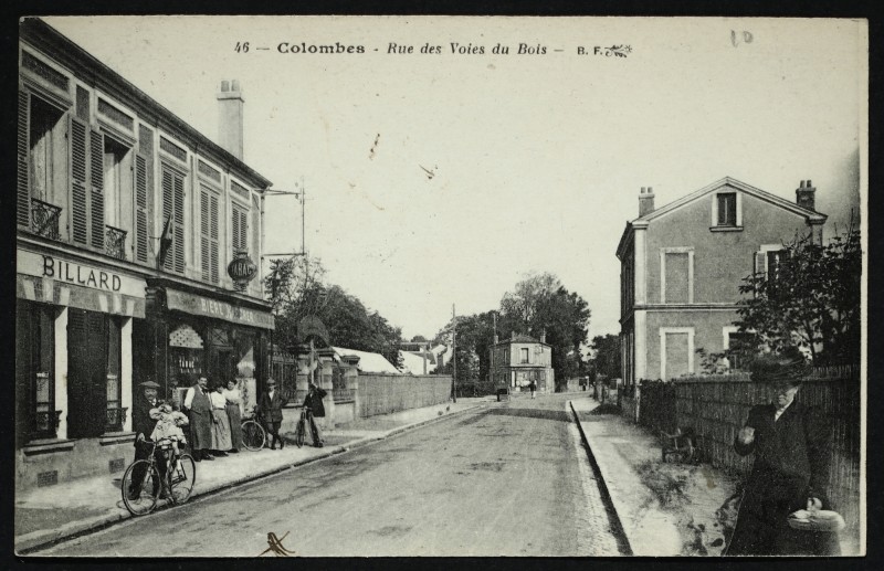 Carte postale ancienne Rue des Voie du Bois à Colombes