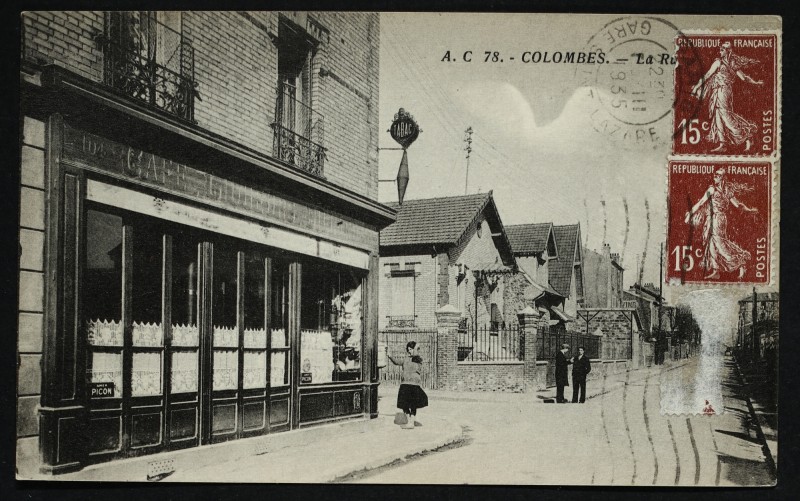 Carte postale ancienne Rue de Chatou  à Colombes