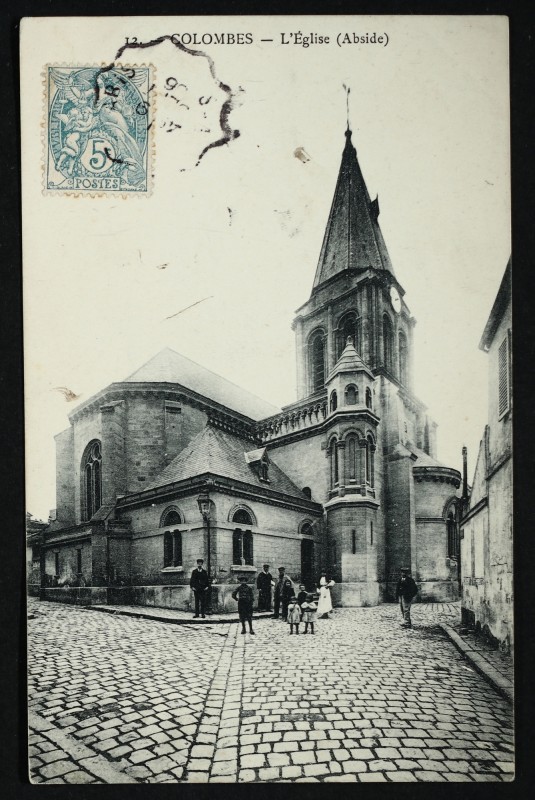 Carte postale ancienne L'Eglise (Abside) à Colombes