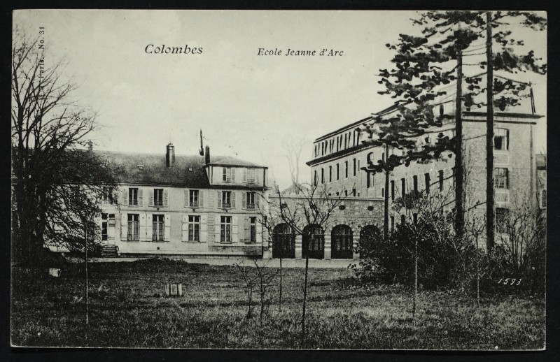 Carte postale ancienne Ecole Jeanne d'Arc à Colombes