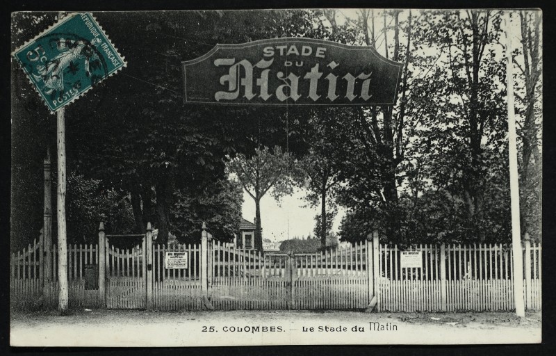 Carte postale ancienne Le Stade du Matin à Colombes