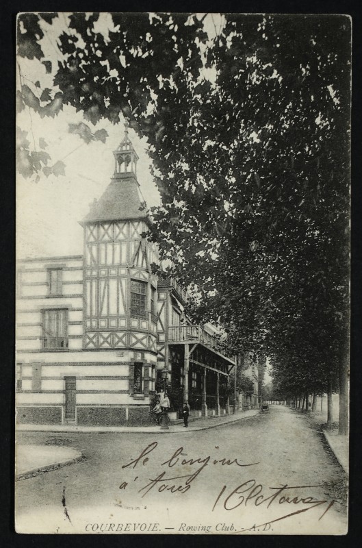 Carte postale ancienne Rowing Club à Courbevoie