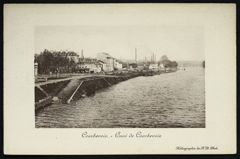Carte postale ancienne Quai de Courbevoie à Courbevoie
