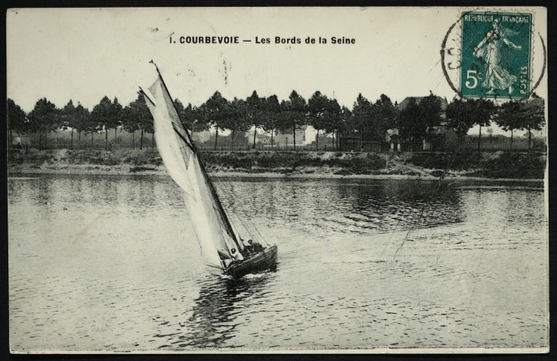 Carte postale ancienne Les Bords de la Seine à Clichy