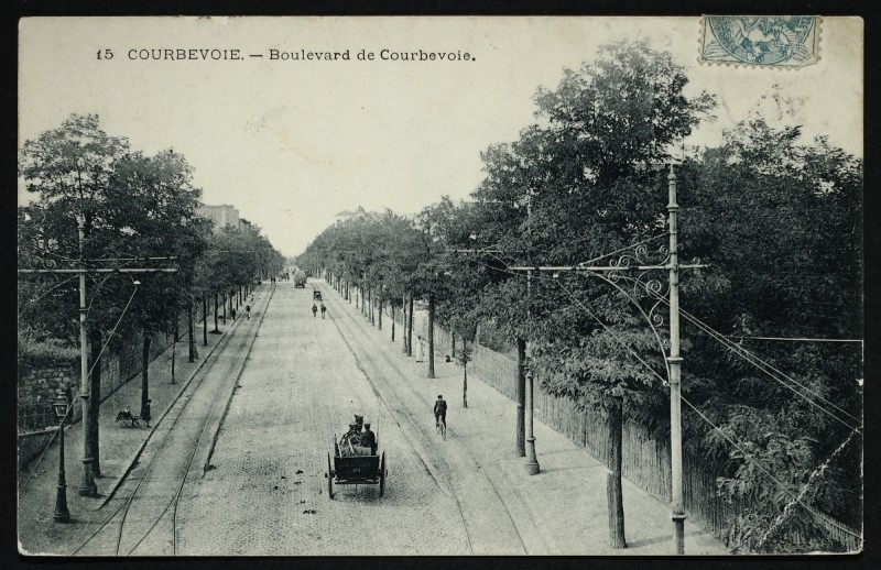 Carte postale ancienne Boulevard de Courbevoie à Courbevoie