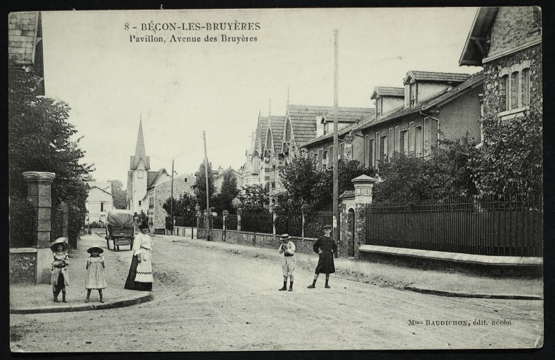 Carte postale ancienne Bécon-lès-Bruyères - Pavillon, Avenue des Bruyères à Courbevoie
