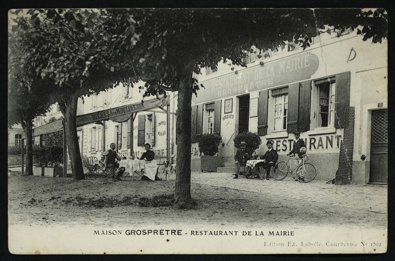 Carte postale ancienne Maison Grosprêtre - Restaurant de la Mairie à Courbevoie