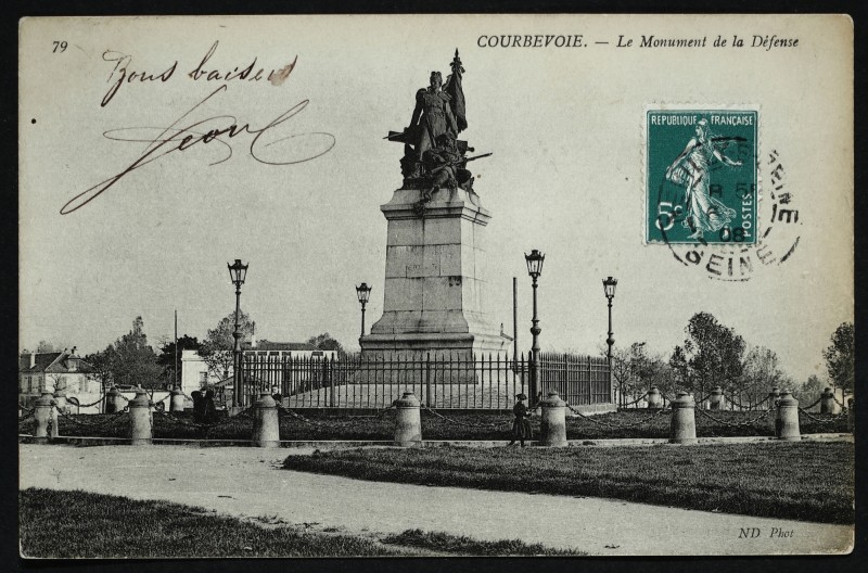 Carte postale ancienne Le Monument de la Défense à Courbevoie
