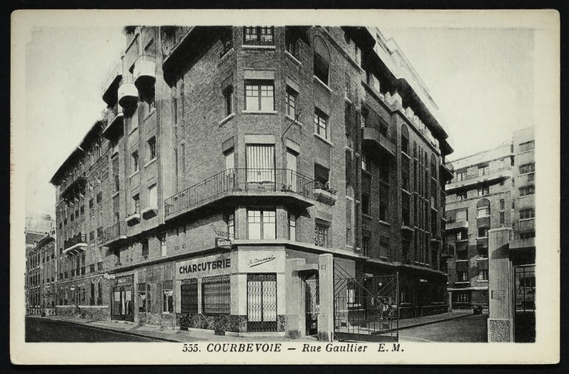 Carte postale ancienne Rue Gaultier à Courbevoie