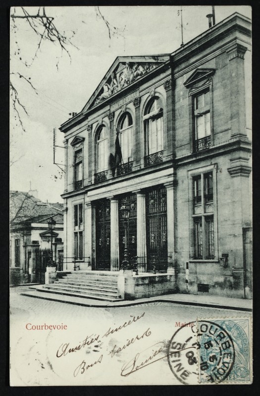 Carte postale ancienne Mairie à Courbevoie