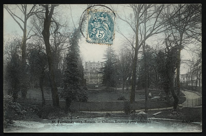 Carte postale ancienne Château Boucicaut (vue générale) à Fontenay-aux-Roses