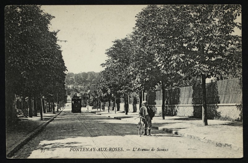 Carte postale ancienne L'Avenue de Sceaux à Fontenay-aux-Roses