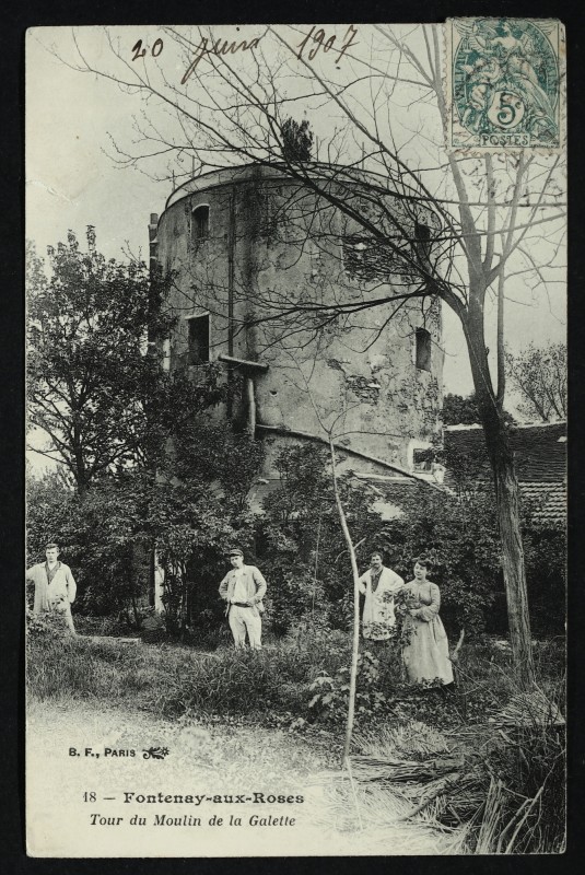 Carte postale ancienne Tour du Moulin de la Galette à Fontenay-aux-Roses