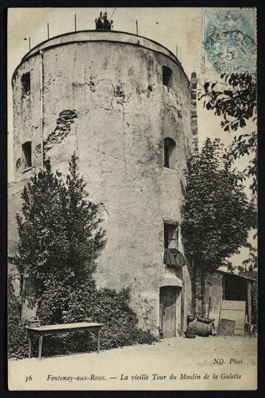 Carte postale ancienne La vieille Tour du Moulin de la Galette à Fontenay-aux-Roses