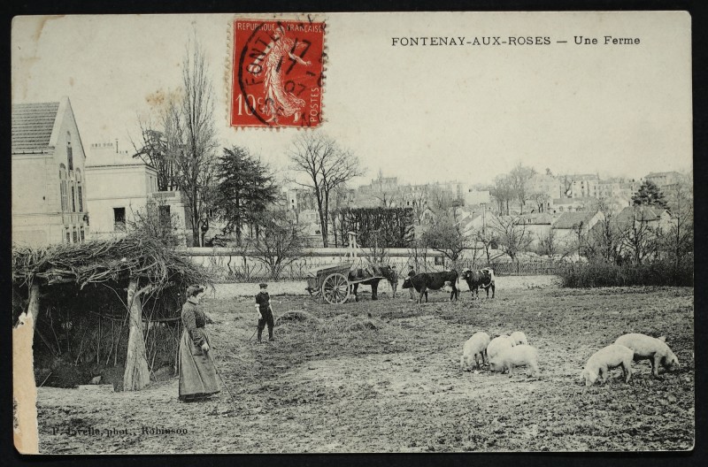Carte postale ancienne une ferme à Fontenay-aux-Roses