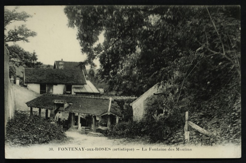 Carte postale ancienne La Fontaine des Moulins (Vue artistique) à Fontenay-aux-Roses
