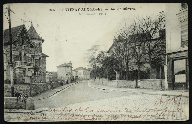 Carte postale ancienne Rue de Bièvres à Fontenay-aux-Roses