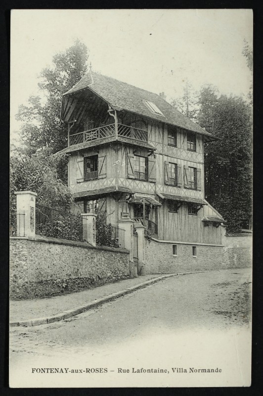Carte postale ancienne Rue Lafontaine, Villa Normande à Fontenay-aux-Roses