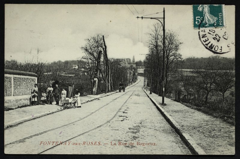 Carte postale ancienne La Rue de Bagneux à Fontenay-aux-Roses