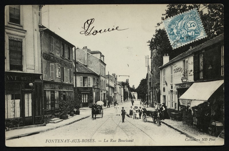 Carte postale ancienne La Rue Boucicaut à Fontenay-aux-Roses