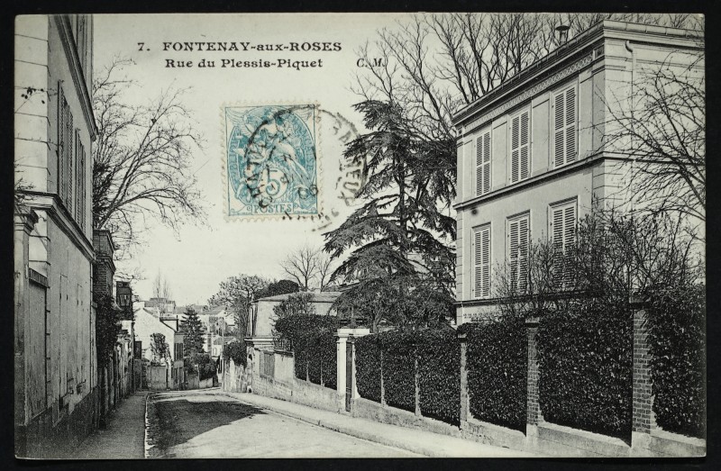Carte postale ancienne Rue du Plessis-Piquet à Fontenay-aux-Roses