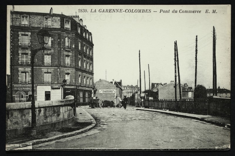 Carte postale ancienne Pont du Commerce à Colombes