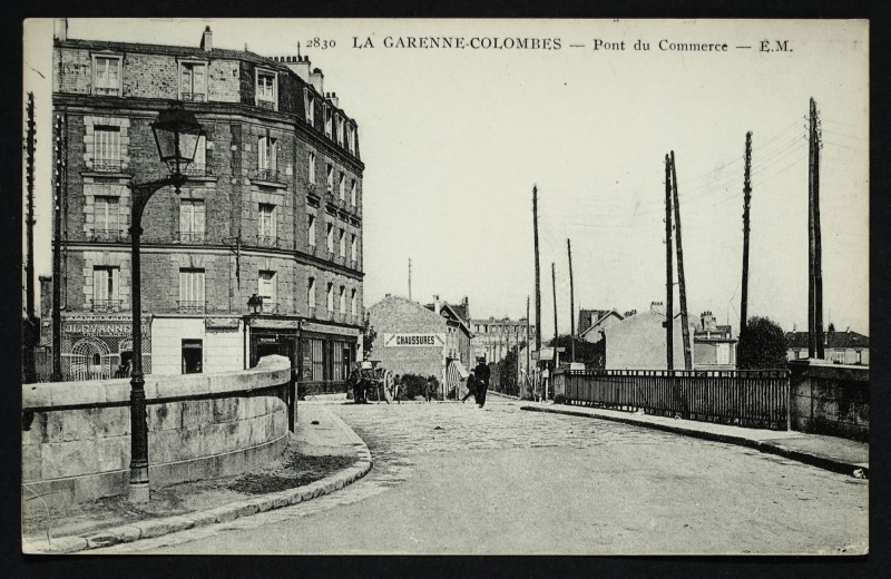 Carte postale ancienne Pont du Commerce à Colombes