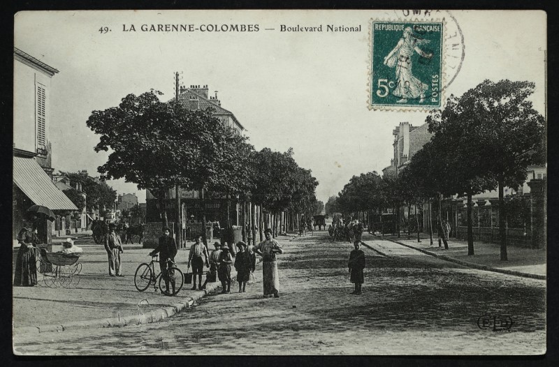 Carte postale ancienne Boulevard National à La Garenne-Colombes