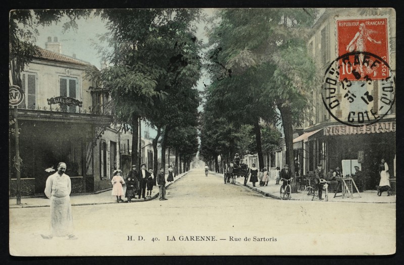 Carte postale ancienne Rue de Sartoris à La Garenne-Colombes