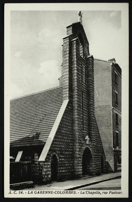 Carte postale ancienne La Chapelle, rue Pasteur à La Garenne-Colombes