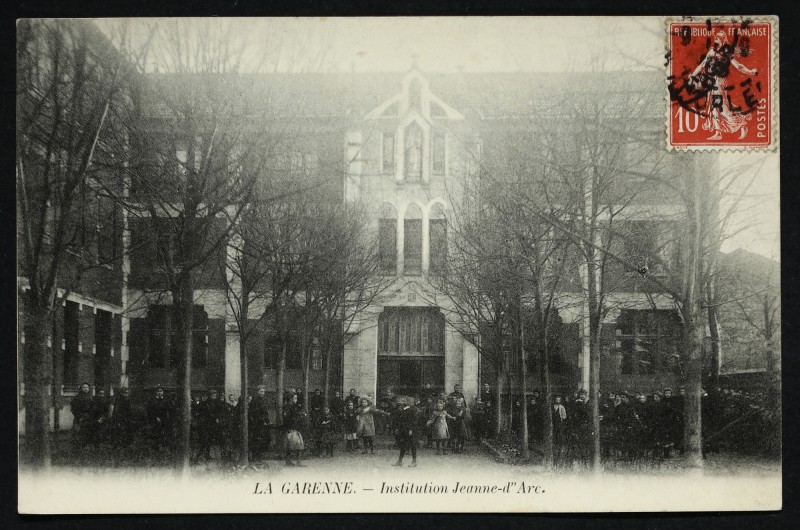 Carte postale ancienne Institution Jeanne -d'Arc à La Garenne-Colombes