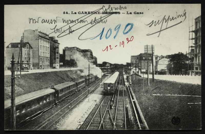 Carte postale ancienne La Gare à La Garenne-Colombes
