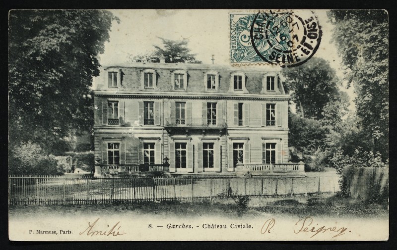 Carte postale ancienne Château Civiale à Garches