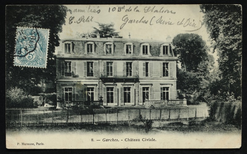 Carte postale ancienne Château Civiale à Garches