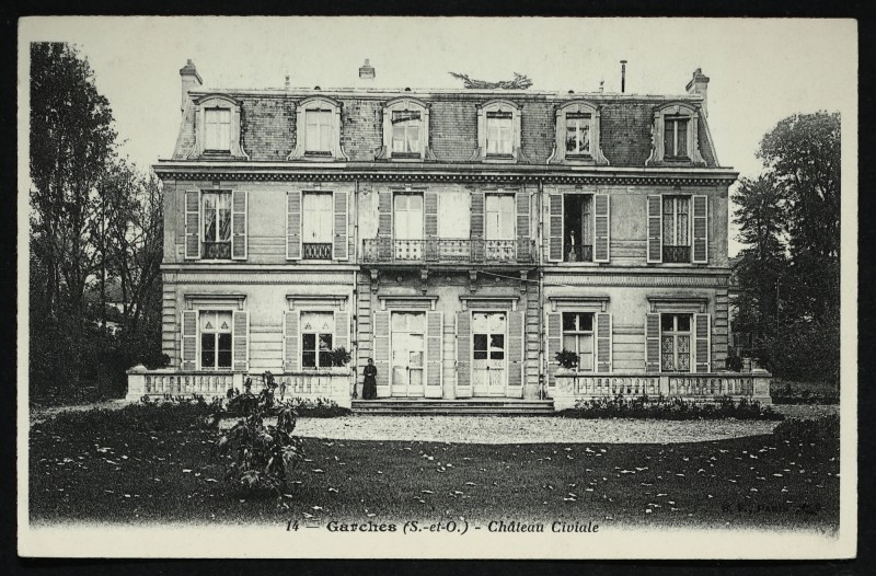 Carte postale ancienne Château Civiale à Garches