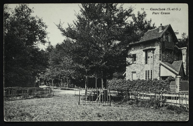 Carte postale ancienne Parc Craon à Garches