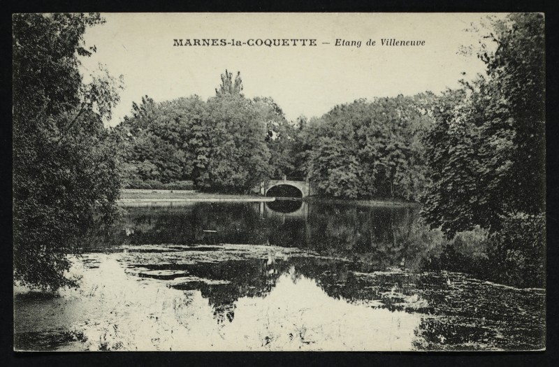 Carte postale ancienne Etang de Villeneuve à Marnes-la-Coquette