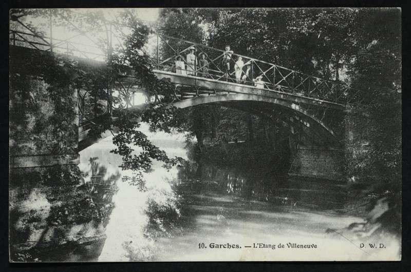 Carte postale ancienne L'Etang de Villeneuve à Marnes-la-Coquette